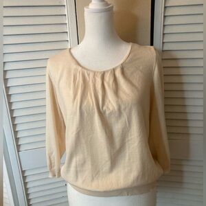Lafayette 148 New York Soft Beige Blouse